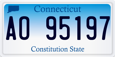 CT license plate AO95197