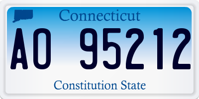 CT license plate AO95212