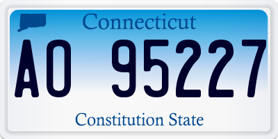 CT license plate AO95227