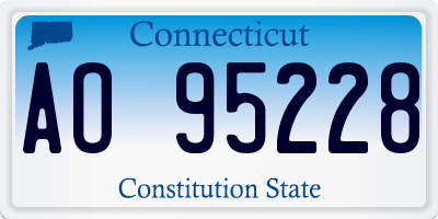 CT license plate AO95228