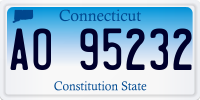 CT license plate AO95232