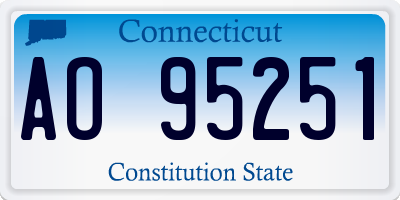 CT license plate AO95251