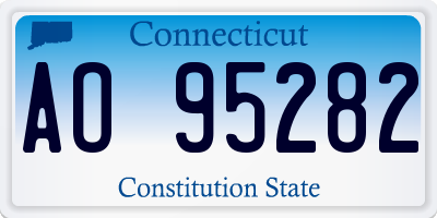 CT license plate AO95282
