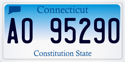 CT license plate AO95290