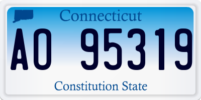 CT license plate AO95319