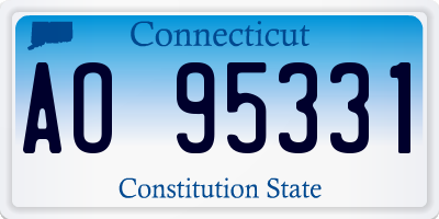 CT license plate AO95331