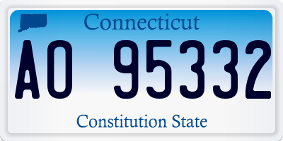 CT license plate AO95332