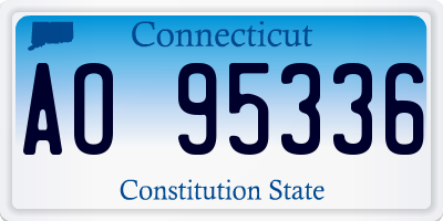 CT license plate AO95336