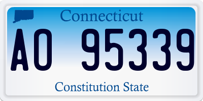 CT license plate AO95339