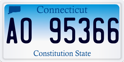 CT license plate AO95366