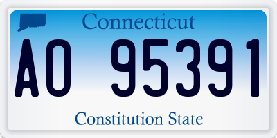 CT license plate AO95391