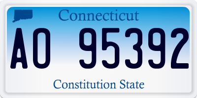 CT license plate AO95392