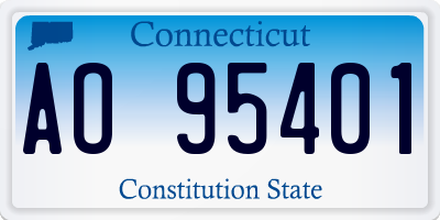 CT license plate AO95401
