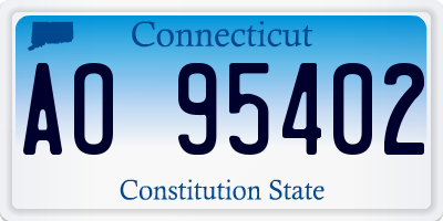 CT license plate AO95402