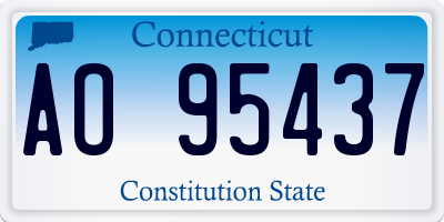 CT license plate AO95437