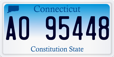 CT license plate AO95448