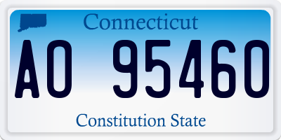 CT license plate AO95460