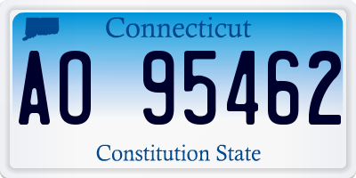 CT license plate AO95462