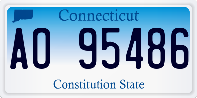 CT license plate AO95486