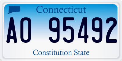 CT license plate AO95492