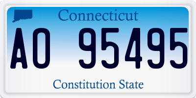 CT license plate AO95495