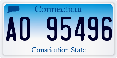 CT license plate AO95496