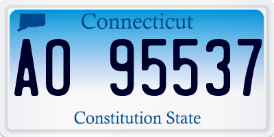 CT license plate AO95537