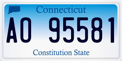 CT license plate AO95581