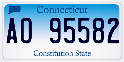 CT license plate AO95582