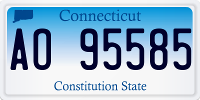 CT license plate AO95585