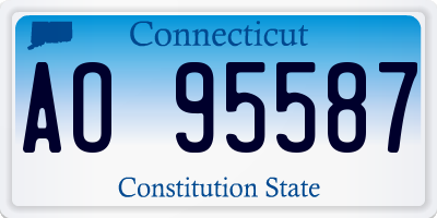 CT license plate AO95587