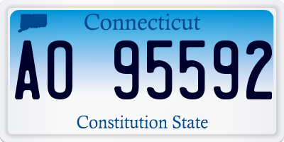 CT license plate AO95592