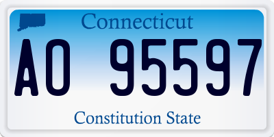 CT license plate AO95597