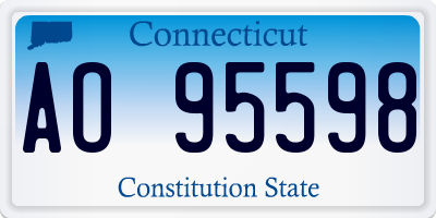 CT license plate AO95598
