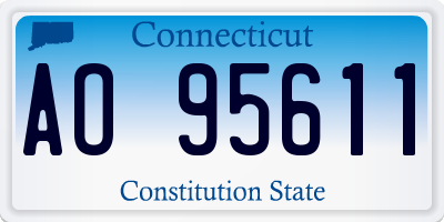 CT license plate AO95611