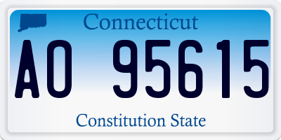 CT license plate AO95615