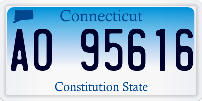 CT license plate AO95616