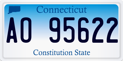 CT license plate AO95622