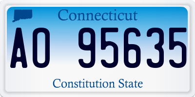 CT license plate AO95635