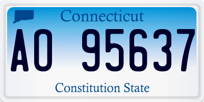 CT license plate AO95637