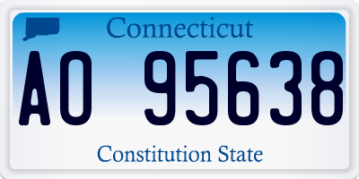 CT license plate AO95638