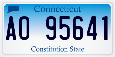 CT license plate AO95641
