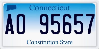 CT license plate AO95657