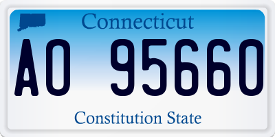CT license plate AO95660