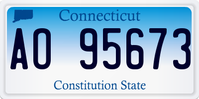 CT license plate AO95673