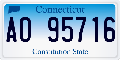 CT license plate AO95716