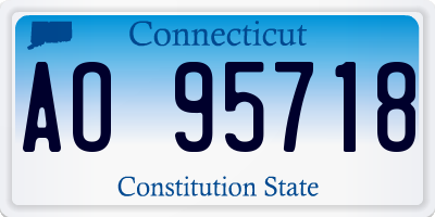 CT license plate AO95718