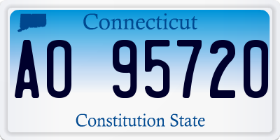 CT license plate AO95720