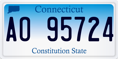 CT license plate AO95724