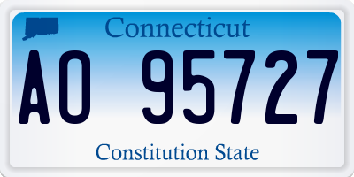 CT license plate AO95727